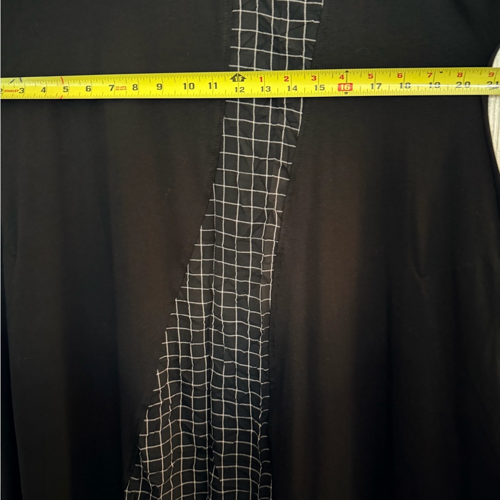 Elegant Black Grid Pattern Dress with pockets size 1 / XL 10-12 - Picture 6 of 6